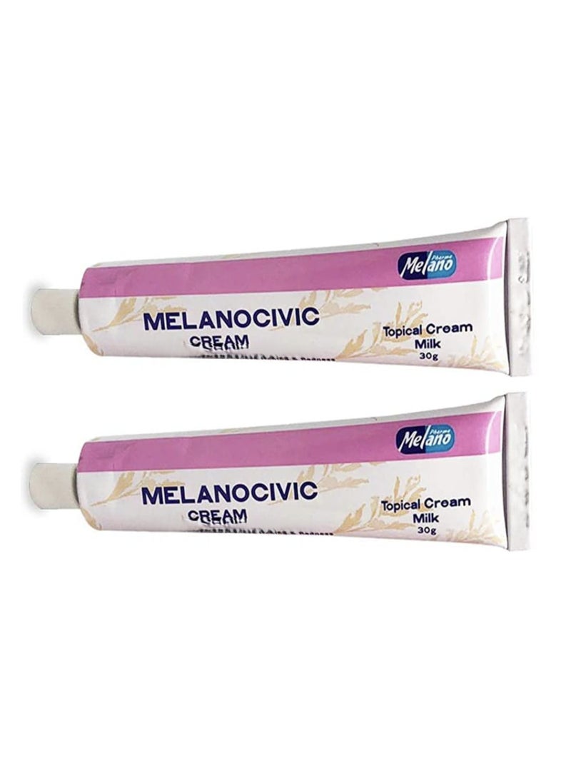 Melano Civic Skin Lightening Cream (Milk) 30g Pack of 2 – Brightening & Even Tone Care - Image 3