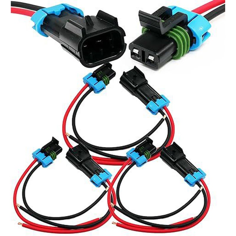 2 Pin Auto Waterproof Connector Cable Sealed Electrical Wire Connector Male Female Plug Cable Set 150mm Long Auto Electrical Wire Kit - Image 5