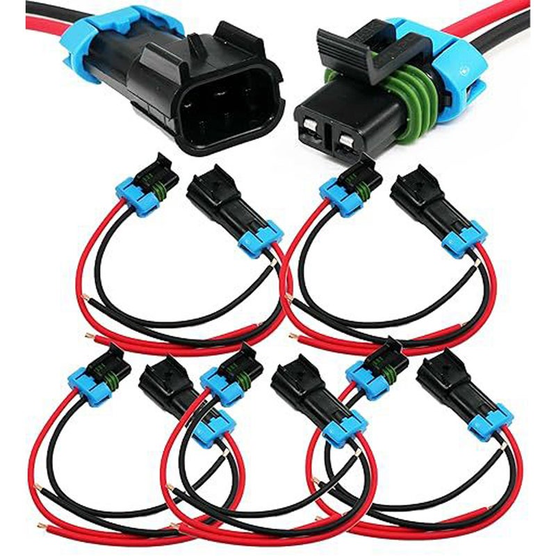 2 Pin Auto Waterproof Connector Cable Sealed Electrical Wire Connector Male Female Plug Cable Set 150mm Long Auto Electrical Wire Kit - Image 2