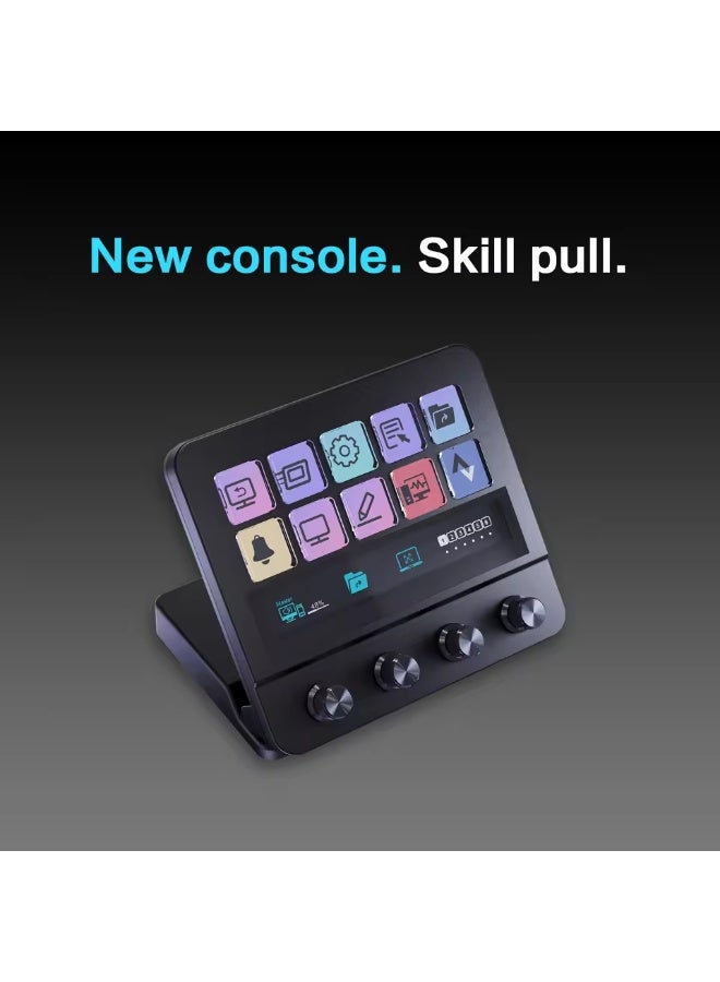 MiraBox N4 Stream Deck, 6 LCD Keys + 4 Knobs, Touch Control, USB Expansion, Mac/Win, Live OBS Control, Visual Shortcuts - Image 1