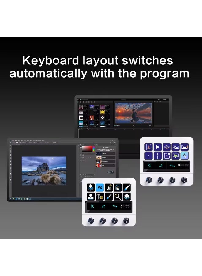 MiraBox N4 Stream Deck, 6 LCD Keys + 4 Knobs, Touch Control, USB Expansion, Mac/Win, Live OBS Control, Visual Shortcuts - Image 5