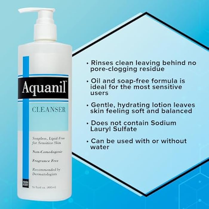 Aquanil Person & Covey Aquanil Cleanser - Lipid-Free Sensitive Skin Cleanser, Non-Comedogenic Gentle Cleanser - Soap Free Cleanser with 7 Ingredients, Fragrance-Free Skin Care Cleanser - 3 Pack, 16 Fl. Oz. - Image 2