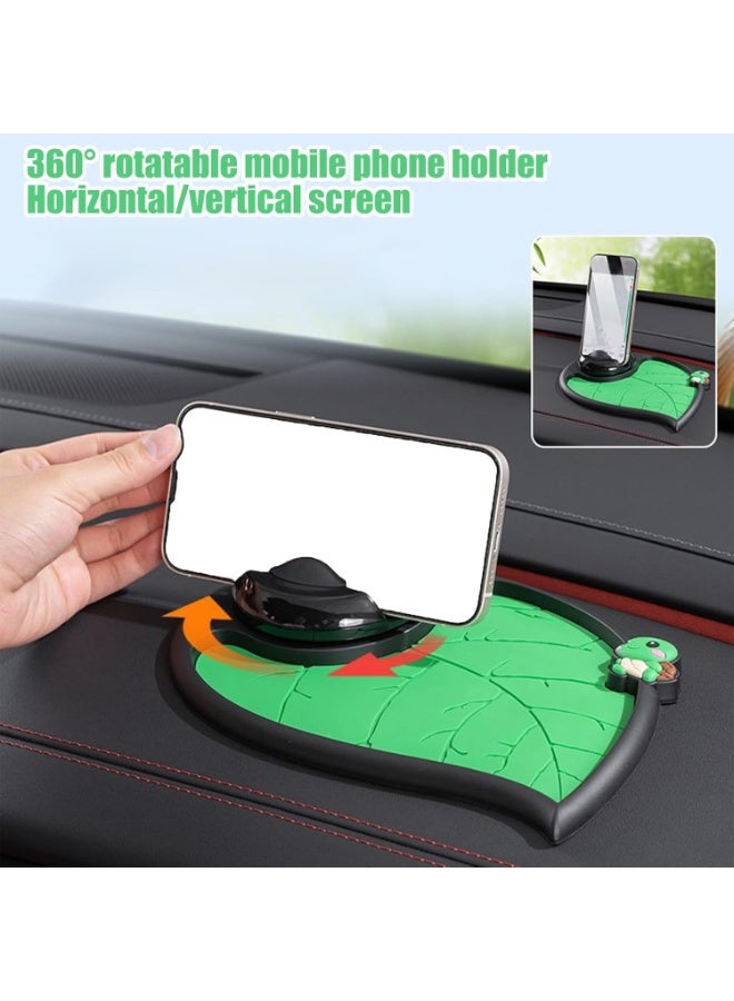 Soofam Dashboard Mat Non Slip | Multifunctional Anti-Slip Dash Mat With Leaves Shape - Strong & Safe Automotive Supplies For Vehicle Center Console Driver Side - Image 3