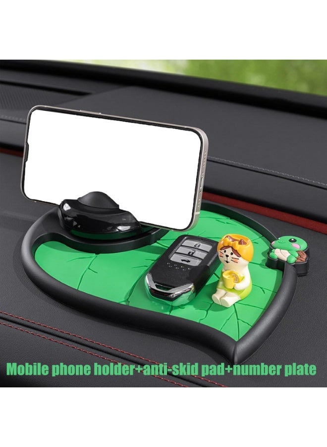 Soofam Dashboard Mat Non Slip | Multifunctional Anti-Slip Dash Mat With Leaves Shape - Strong & Safe Automotive Supplies For Vehicle Center Console Driver Side - Image 2
