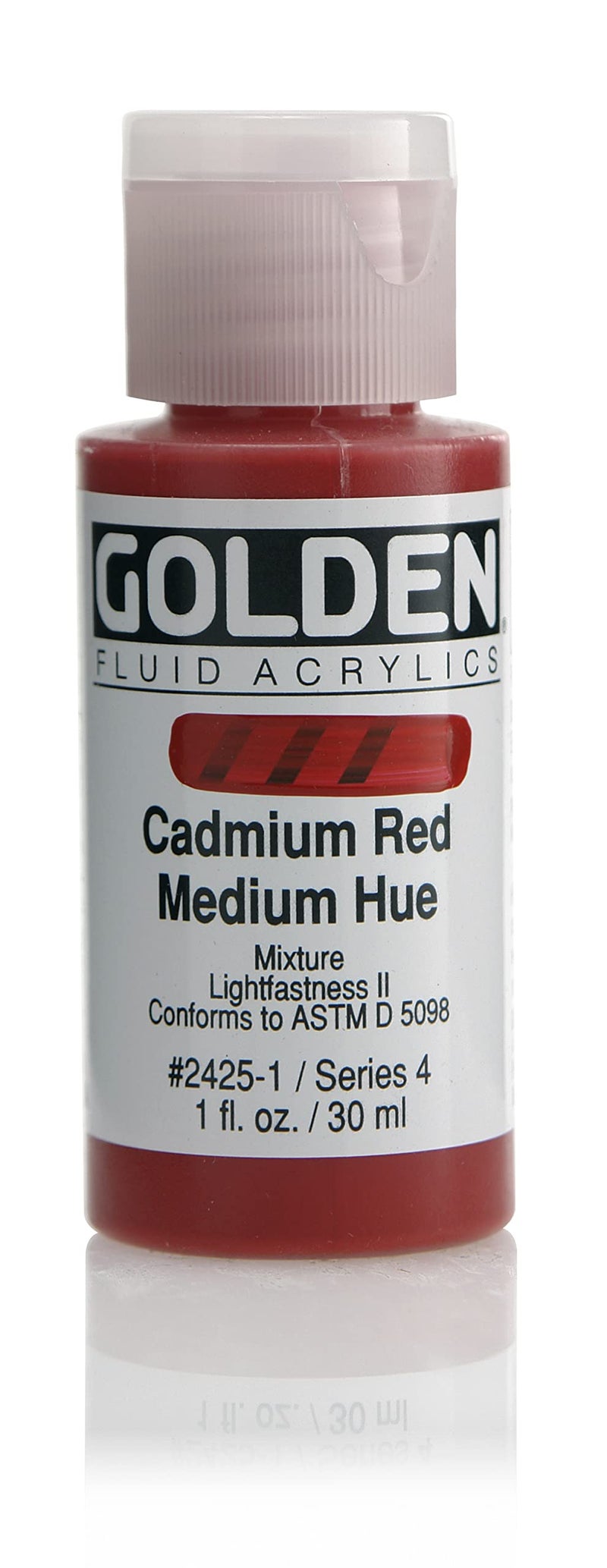 Golden Fluid Acrylic Paint 1 Ounce-Cadmium Red Medium Hue - Image 4