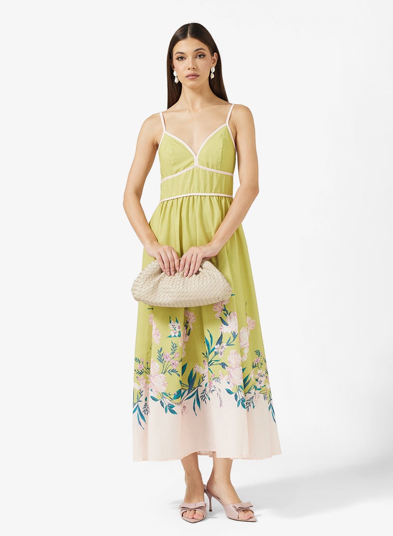 ايلا فستان مطبوع بأشرطة - Image 1