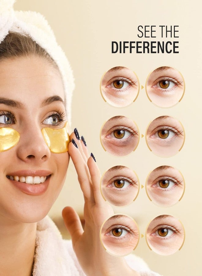 Maskiss 24k Gold Under Eye Patches (20 Pairs, eye mask, Collagen Skin Care Products, Eye Patches for Puffy Eyes, eye masks for dark circles and puffiness - Image 4