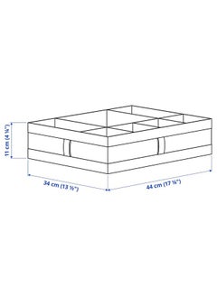 جرين تايجر صندوق مع أقسام، أبيض، 44x34x11 سم  - Image 5