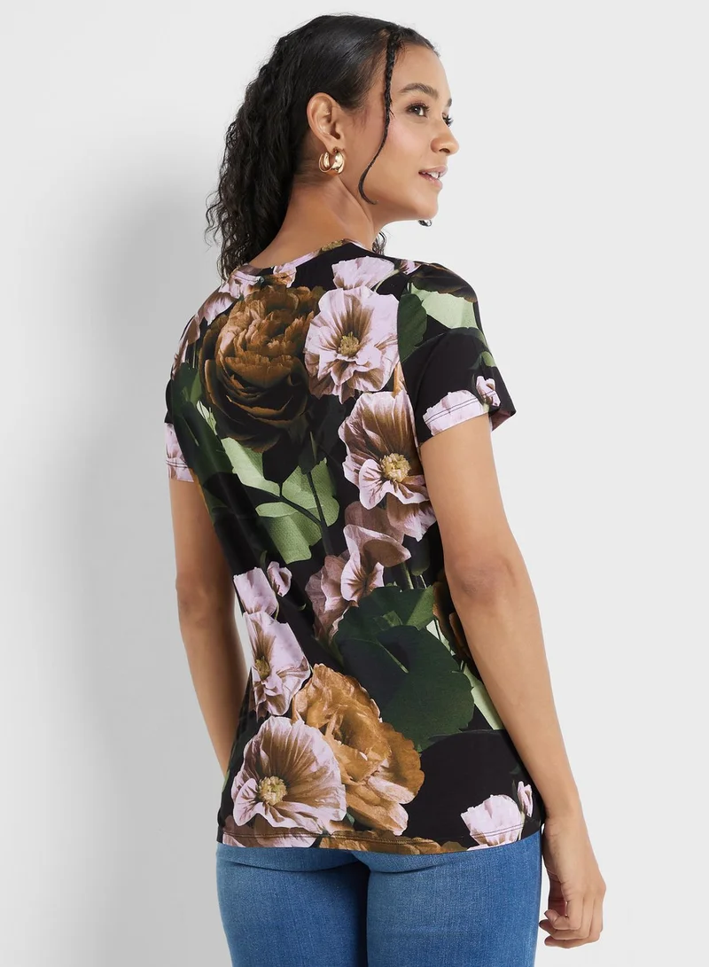 Ted Baker Crew Neck Printed T-Shirt