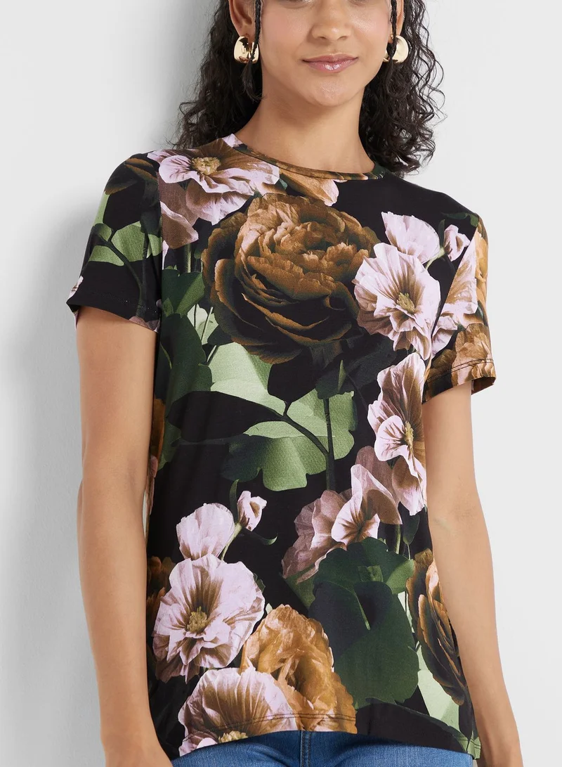 Ted Baker Crew Neck Printed T-Shirt