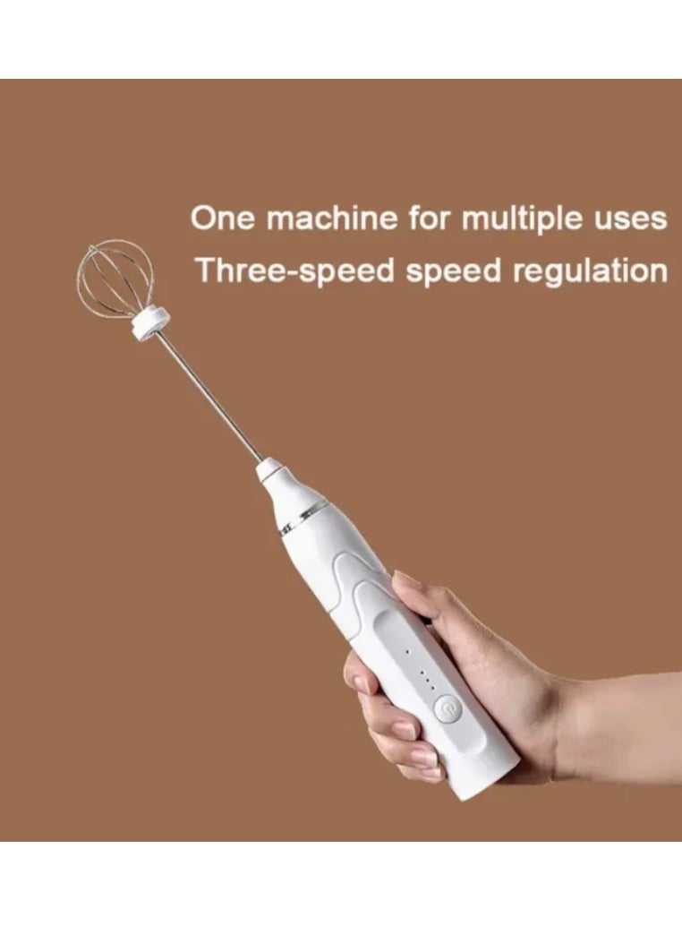 Generic - Rechargeable USB Electric Milk Frother, USB-Rechargeable Drink-Mixer With 2 Stainless Whisks, Frother For Cappuccinos, Hot Chocolate, Milkshakes, Egg Mix(Random colors) - Image 1