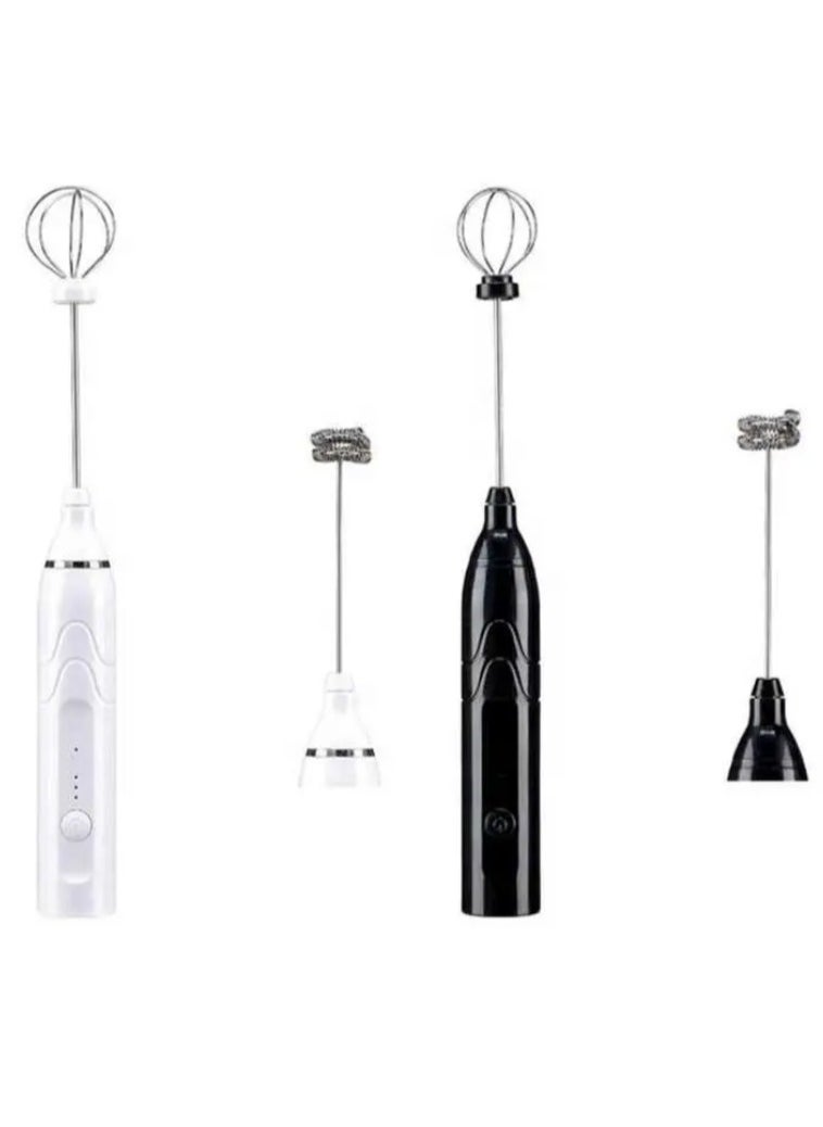 Generic - Rechargeable USB Electric Milk Frother, USB-Rechargeable Drink-Mixer With 2 Stainless Whisks, Frother For Cappuccinos, Hot Chocolate, Milkshakes, Egg Mix(Random colors) - Image 1
