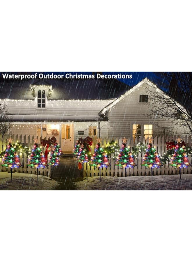 The Bros 4-Pack Solar LED Christmas Tree Lights, 8 Modes - For Yard, House, Patio.  - Image 5