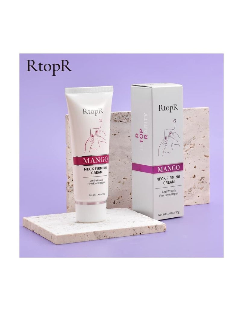 RtopR - Mango Neck Firming Rejuvenation Cream 40g Replenish Water & Reduce Fine Lines Moisture Balance & Neck Improvement Beauty Neck Cream For Neck & Decollate - Image 1