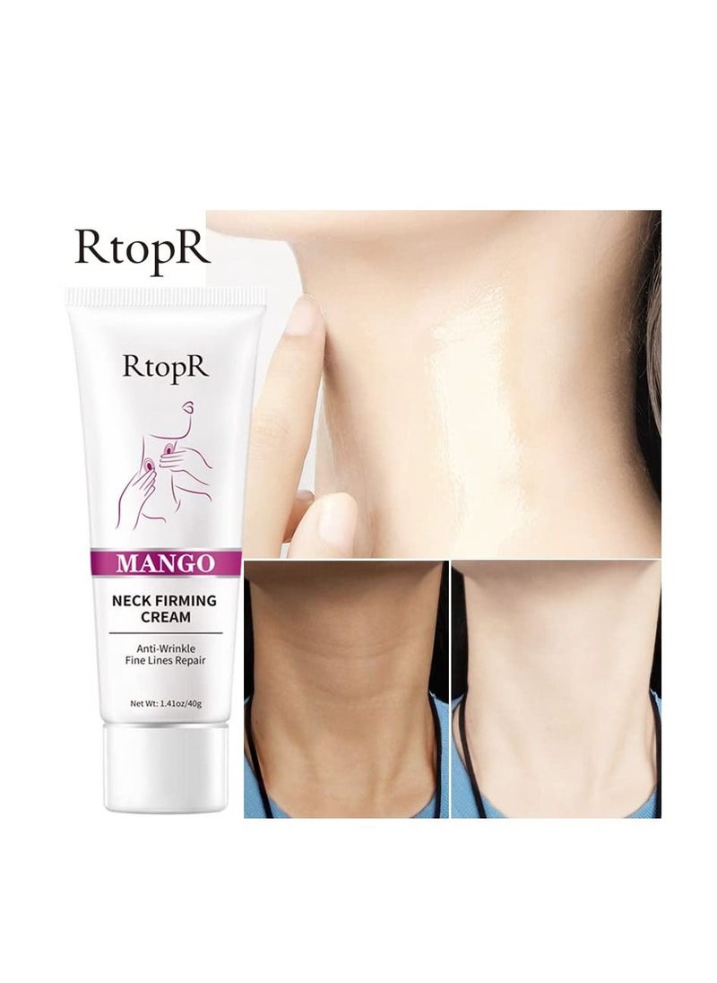 RtopR - Mango Neck Firming Rejuvenation Cream 40g Replenish Water & Reduce Fine Lines Moisture Balance & Neck Improvement Beauty Neck Cream For Neck & Decollate - Image 1
