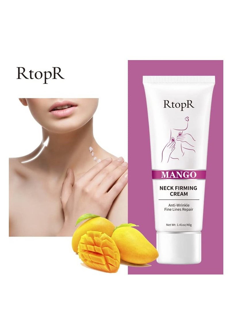 RtopR - Mango Neck Firming Rejuvenation Cream 40g Replenish Water & Reduce Fine Lines Moisture Balance & Neck Improvement Beauty Neck Cream For Neck & Decollate - Image 1