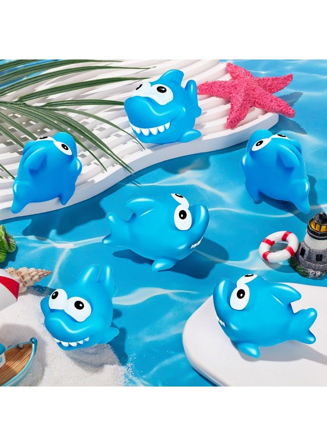 KFPPLXQ 25 Pcs Rubber Sharks for Kids, Bulk Squirting Shark Bath Toys Cute Small Squeak Sharks Party Favors Summer Bathtub Toy for Birthday Shower Classroom Pool Party Favors - Image 3