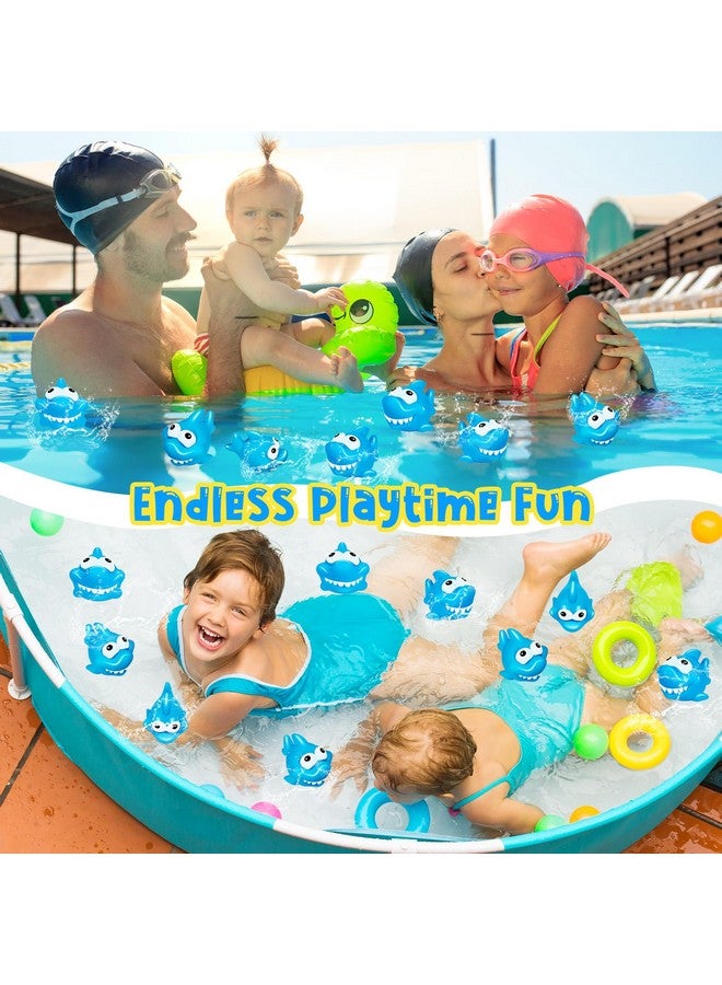 KFPPLXQ 25 Pcs Rubber Sharks for Kids, Bulk Squirting Shark Bath Toys Cute Small Squeak Sharks Party Favors Summer Bathtub Toy for Birthday Shower Classroom Pool Party Favors - Image 5