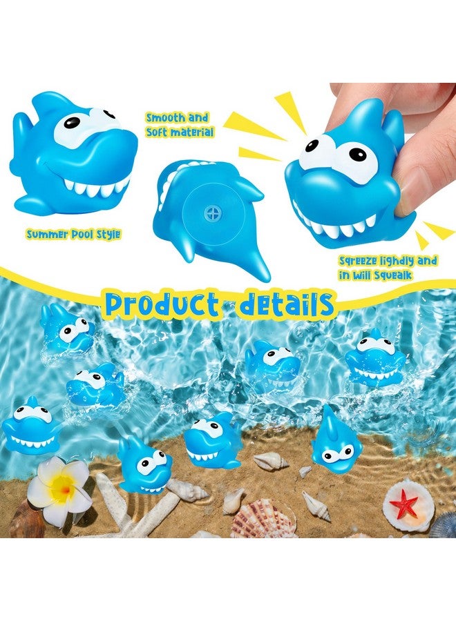 KFPPLXQ 25 Pcs Rubber Sharks for Kids, Bulk Squirting Shark Bath Toys Cute Small Squeak Sharks Party Favors Summer Bathtub Toy for Birthday Shower Classroom Pool Party Favors - Image 4