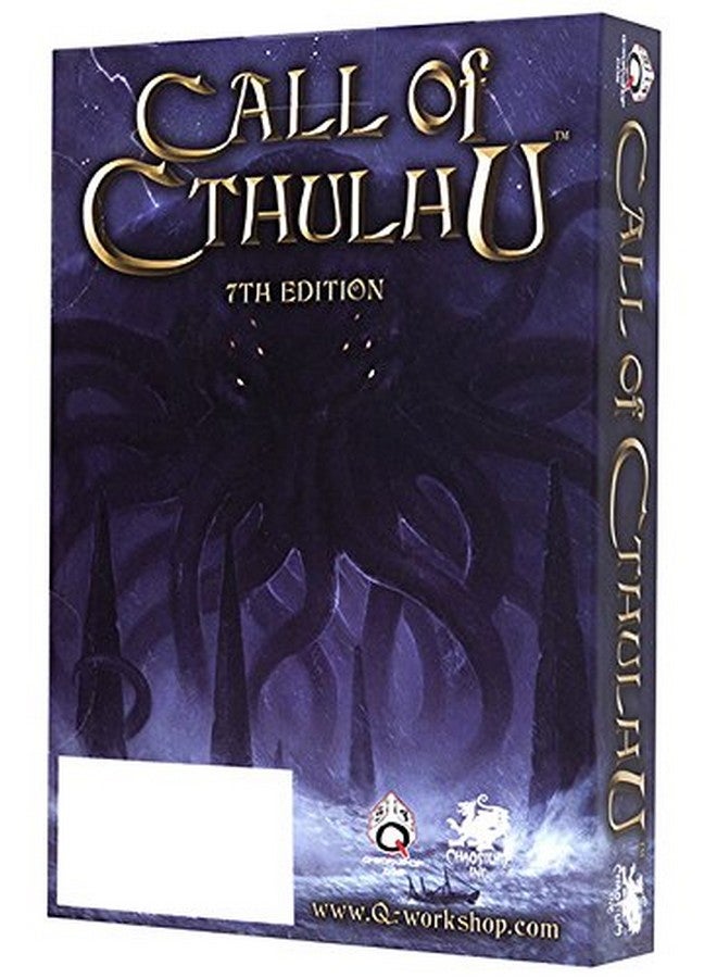 Q WORKSHOP Call Of Cthulhu black & green RPG Ornamented Dice Set 7 Polyhedral Pieces - Image 3