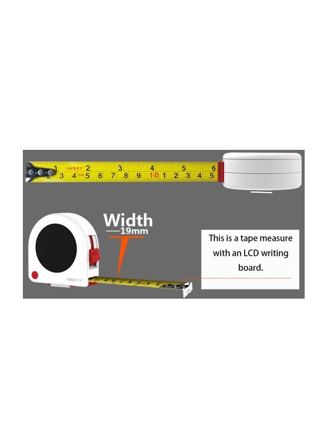 NIBEMINENT Tape Measure With LCD Writing Board White 68x30x70millimeter  - Image 2