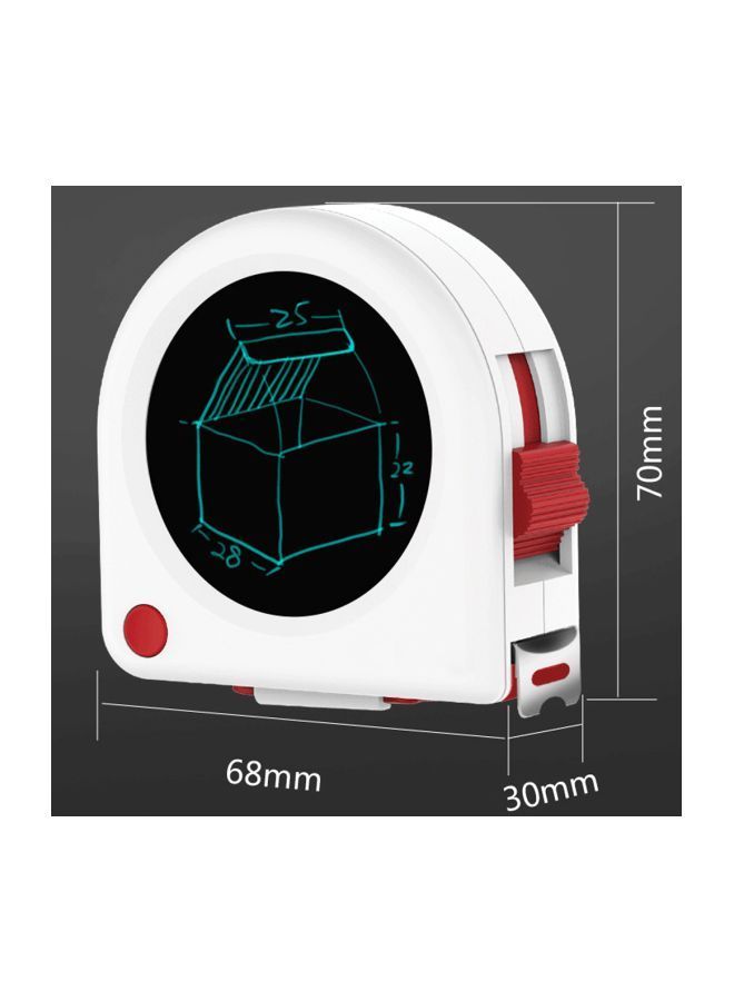 NIBEMINENT Tape Measure With LCD Writing Board White 68x30x70millimeter  - Image 5