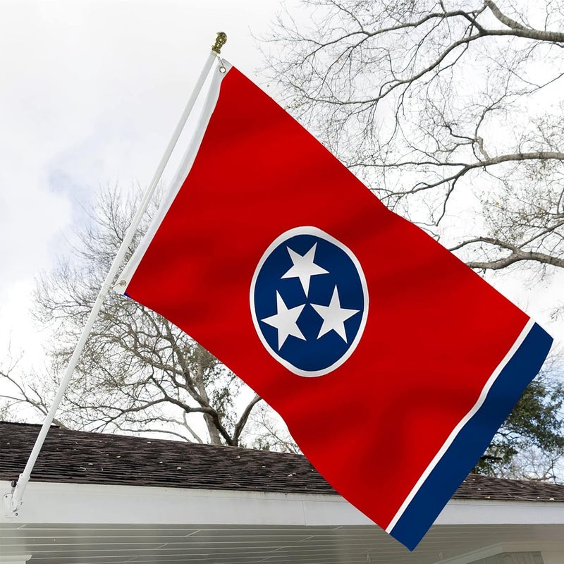 ARSOF Tennessee State Flag 3x5 Double Sided Outdoor Heavy Duty 3 Ply with Durable Canvas Header and ​2 Brass Grommets Vivid Colors - Image 2