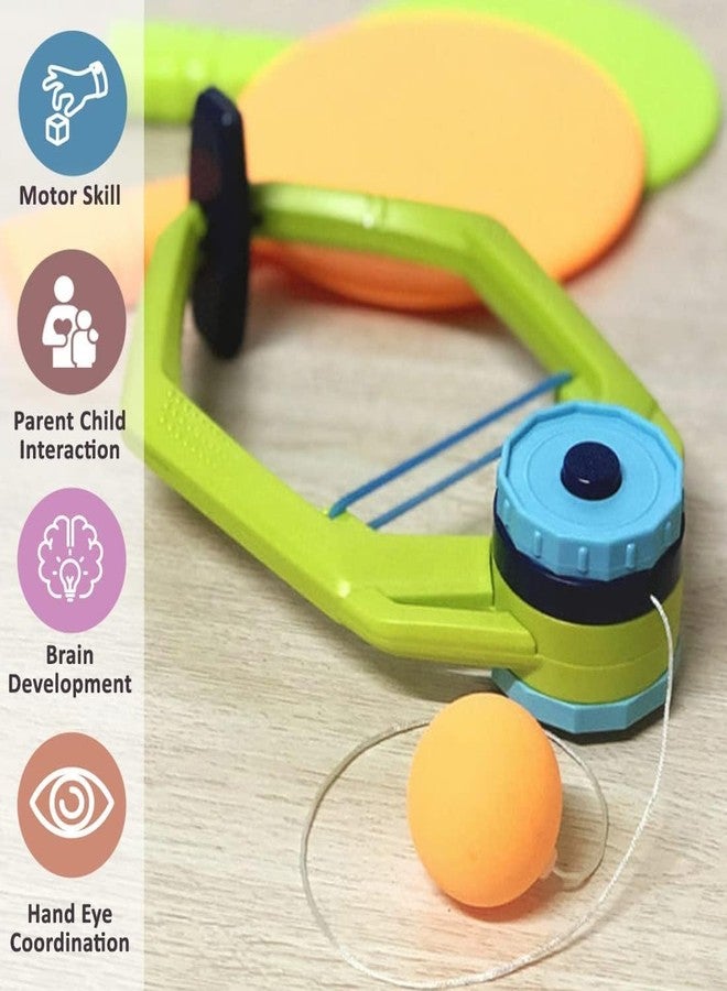 TEMSON TAMSON Indoor Hanging Table Tennis Trainer Portable Set, Hanging PingPong Training Devic, Portable Paddles and Balls Exerciser for Door Frame Parent Child Interaction Toy, No Need Table - Image 4