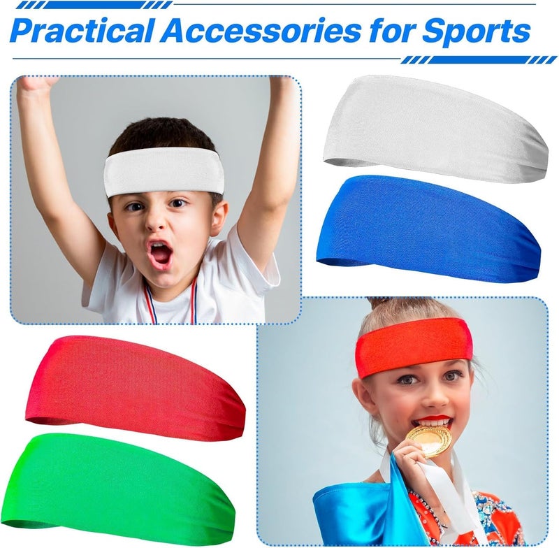 HZYH 4 Pcs Boys Headbands, Athletic Sweatbands, Lightweight & Breathable for  Sports - Image 5