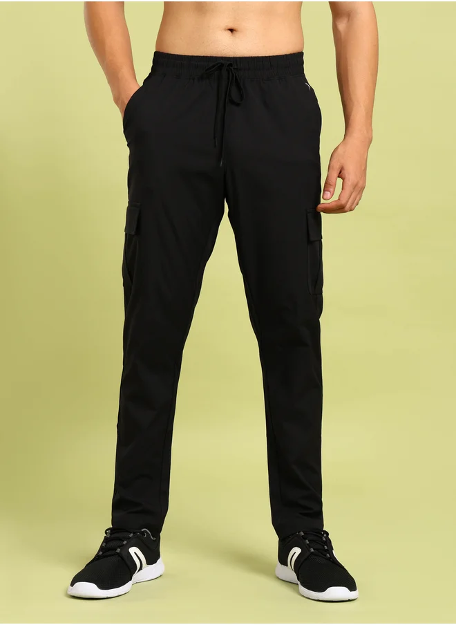 تكنوسبورت Technosport Men Solid Relaxed Fit Cargo Pants with TS FLEXI