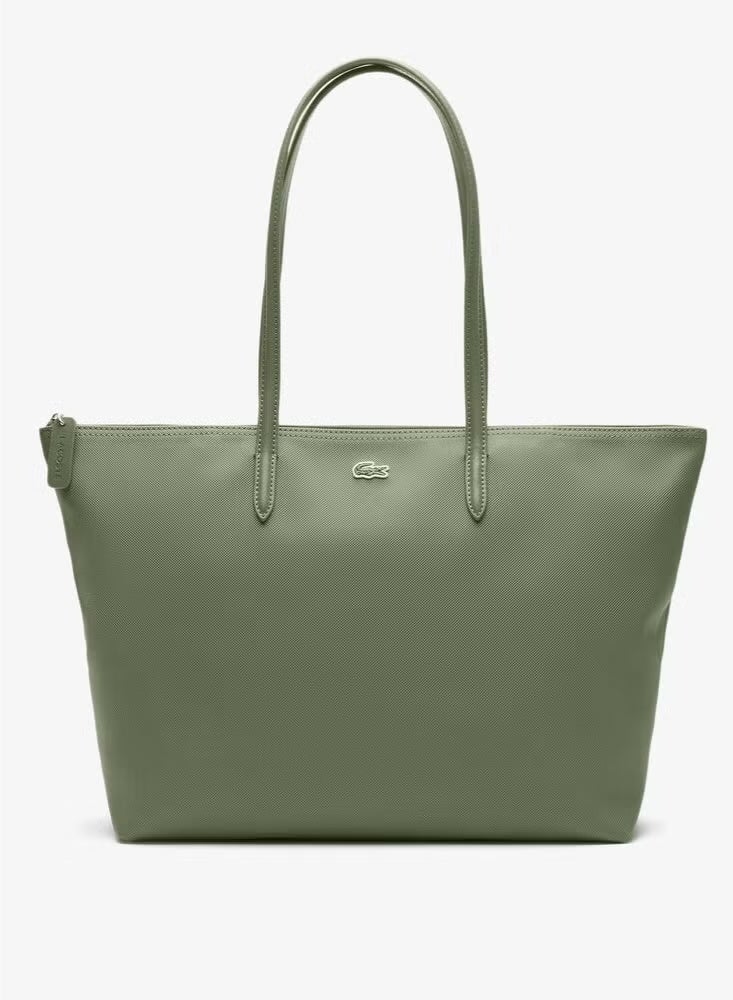 لاكوست حقيبة كروسbody كبيرة سعة كبيرة متعددة الاستخدامات من لاباستو للنساء بتصميم L12.12 أزياء عسكرية خضراء كبيرة 35 سم * 30 سم * 14 سم - Image 1