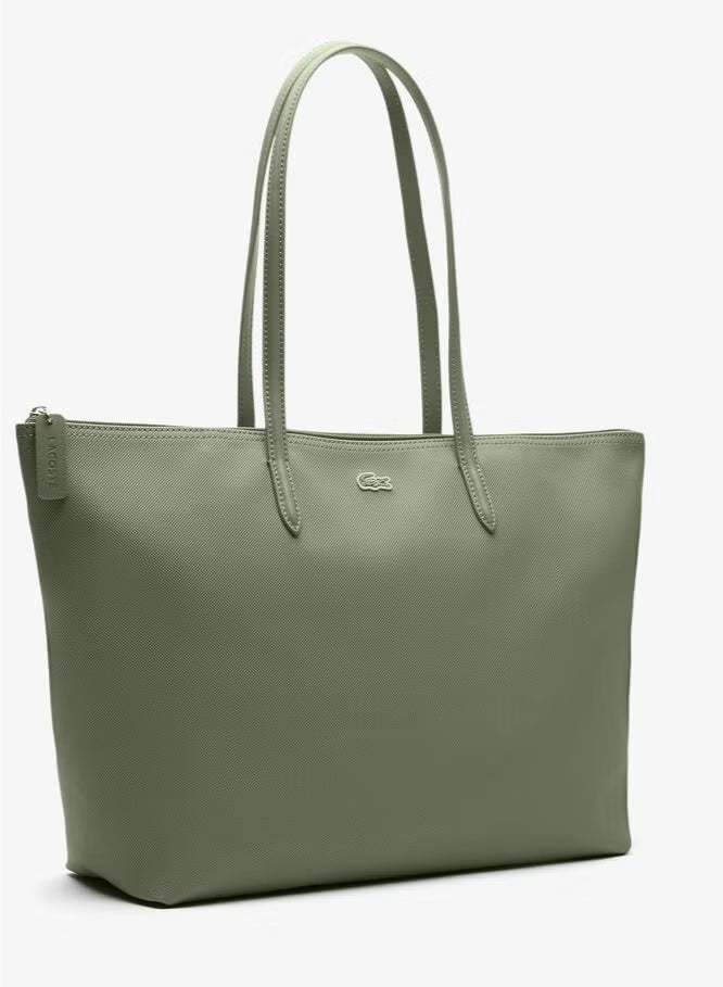 لاكوست حقيبة كروسbody كبيرة سعة كبيرة متعددة الاستخدامات من لاباستو للنساء بتصميم L12.12 أزياء عسكرية خضراء كبيرة 35 سم * 30 سم * 14 سم - Image 3