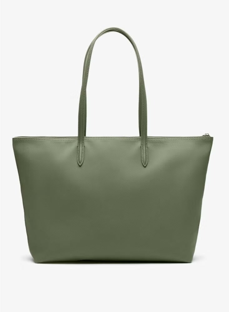 لاكوست حقيبة كروسbody كبيرة سعة كبيرة متعددة الاستخدامات من لاباستو للنساء بتصميم L12.12 أزياء عسكرية خضراء كبيرة 35 سم * 30 سم * 14 سم - Image 4