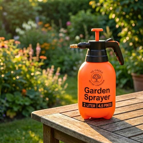 Yo Green 2L Spray Pump for Plants | Garden Sprayer with Adjustable Brass Nozzle | Plastic Water Spray Bottle for Gardening, Car & Bike Wash | Leak-Proof Plant Watering Pump, Easy-Fill Water Sprayer - Image 2