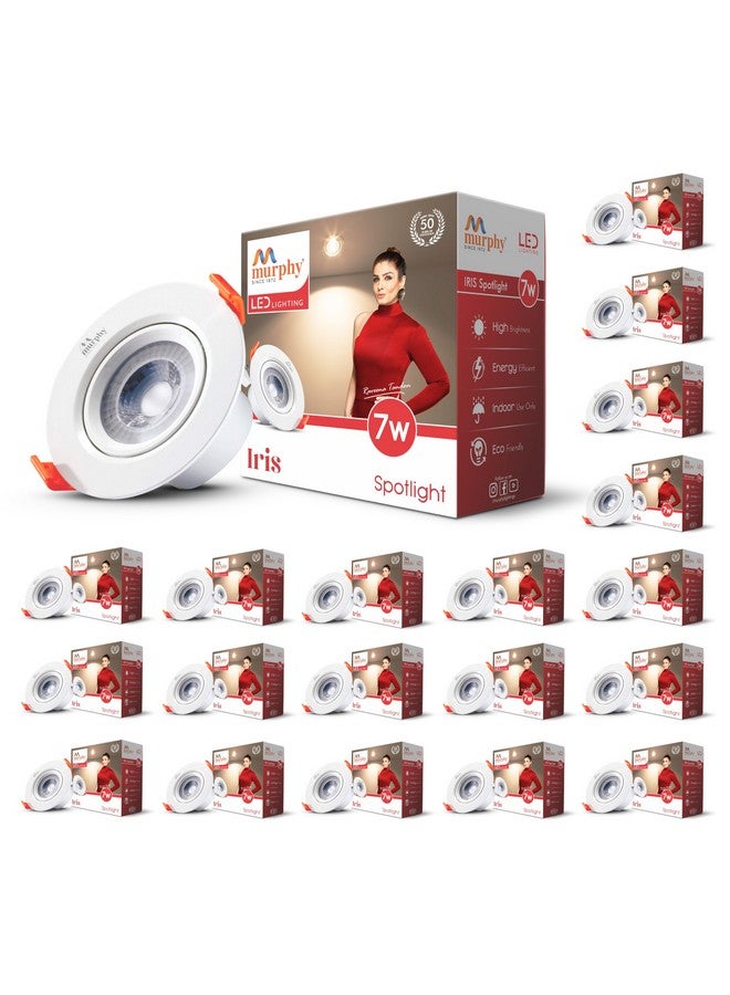 Murphy 7W IRIS LED Spot Round Panel Conceal Box Down Light(Pack of 20, Cool White) - Image 1