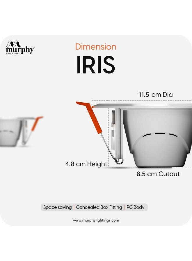 Murphy 7W IRIS LED Spot Round Panel Conceal Box Down Light(Pack of 20, Cool White) - Image 4