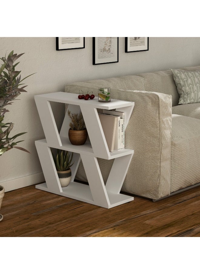 Mourah Home - Mourah Lazena End Table - White  - 2 Years Warranty - Image 1