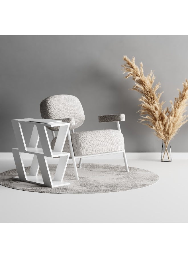 Mourah Home - Mourah Lazena End Table - White  - 2 Years Warranty - Image 1