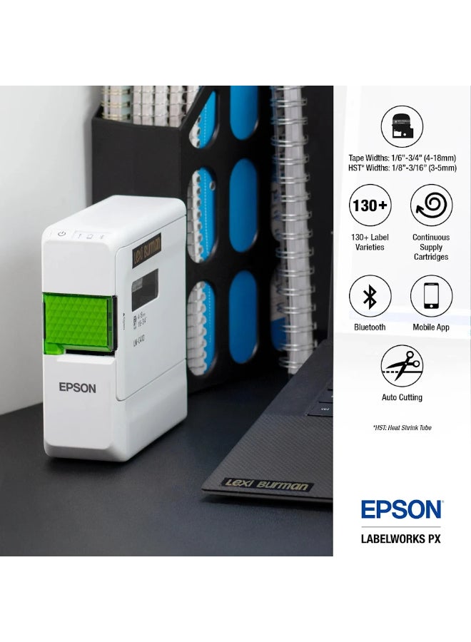 EPSON LabelWorks LW-C410 Lightweight Label Printer, Compatible with Label Editor Mobile, Epson's free Mobile App, White - Image 4