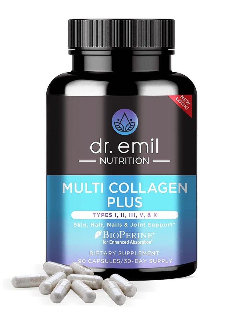 دي آر اميل نيوترشن كولاجين متعدد الأنواع (I، II، III، V، X) 90 كبسولة - Image 1
