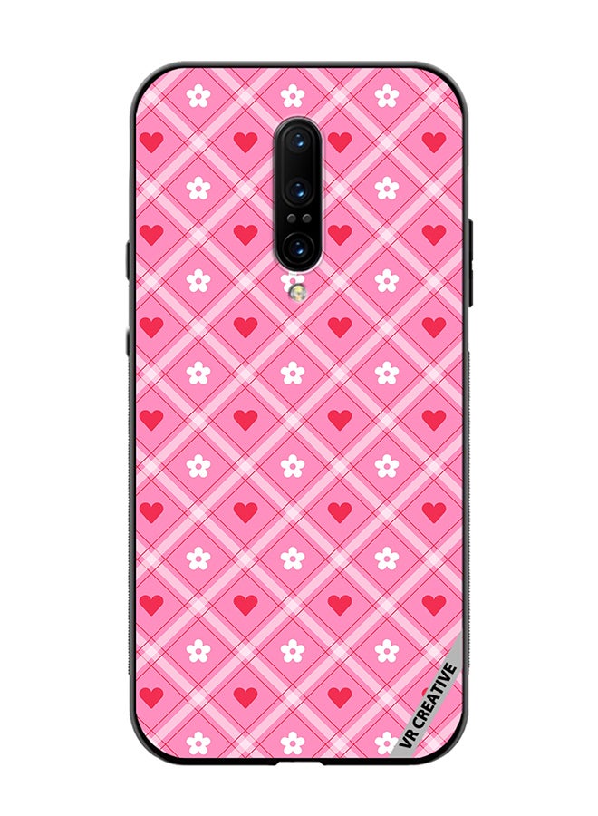 VR CREATIVE Protective Case Cover For OnePlus 7 Pro Cute Heart Love Daisy Flower Design Multicolour - Image 1