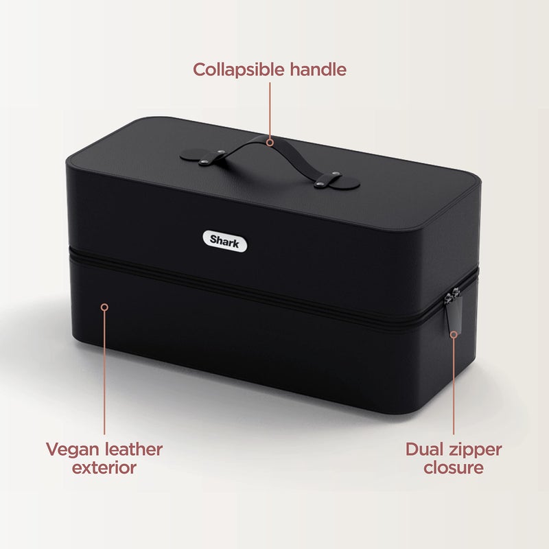 Shark XHD400SAC FlexStyle Air Styling & Drying System Storage Case, Vegan Leather Travel Case, Black - Image 2