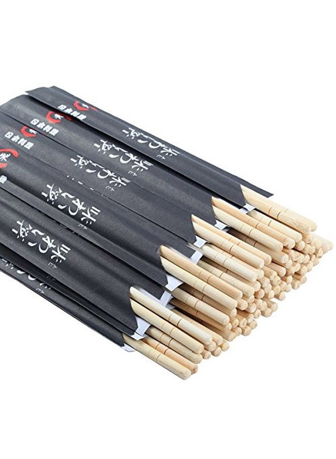 Gmark Disposable Chopsticks Pack of 100 Pair, 9 Japanese Style Sleeved Sushi Chopsticks by GM1038 - Image 1