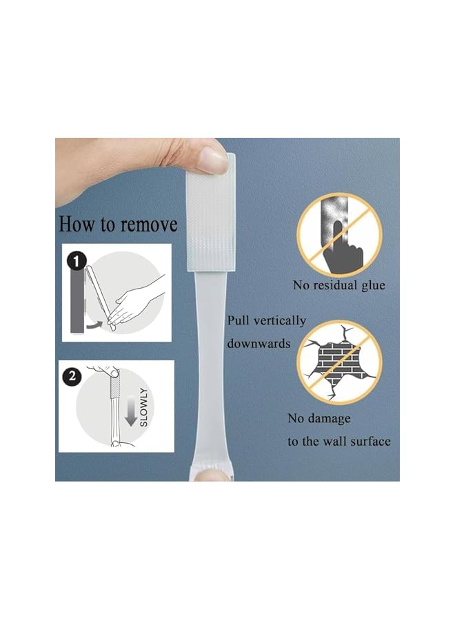 PROMASS promass 48 Strips Large Picture Hanging Strips, Heavy Duty, Removable Hook and Loop Tapes, Adhesive Picture Hanging Strips for Walls,Refillable Poster Strips for Picture Frame Mounting Strips (48 PCS)  - Image 4