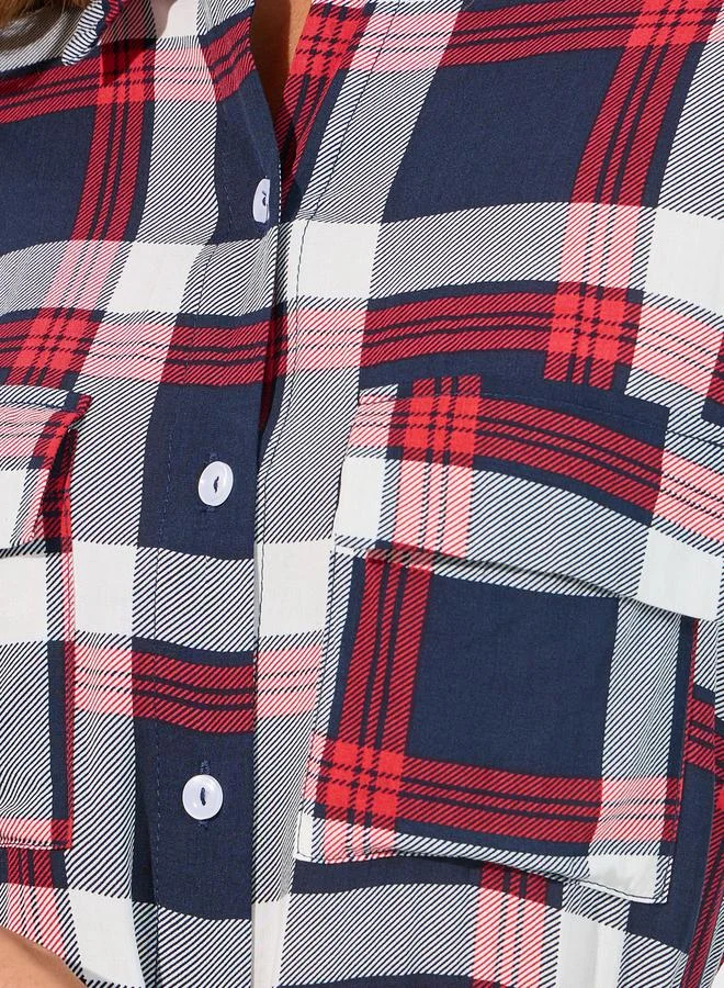 Styli Plaid Midi Dress