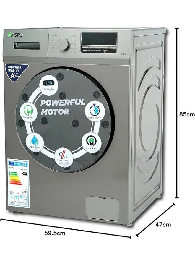 SPJ SPJ FLFAMX‑12KWT 12 kg Front‑Load Fully Automatic Washing Machine  - Image 4
