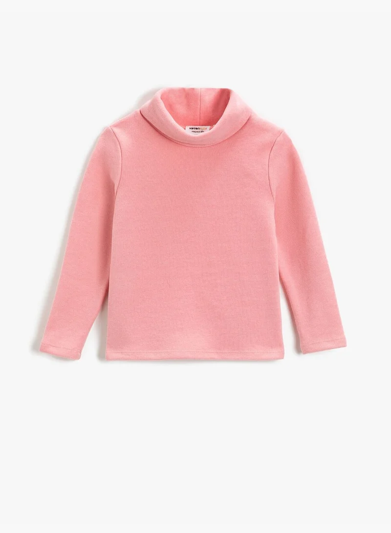 KOTON Basic Turtleneck T-Shirt Long Sleeve