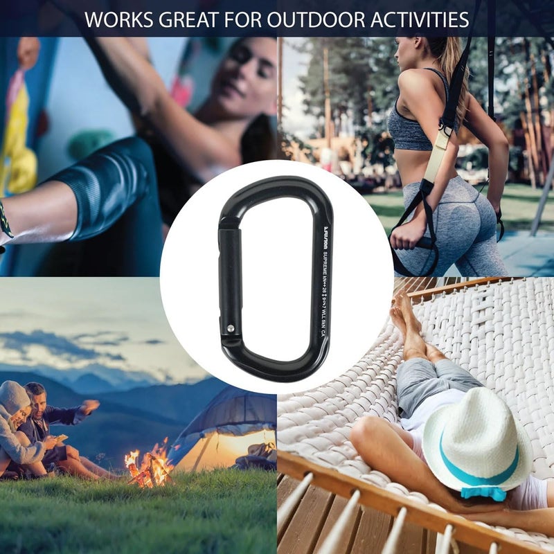 FUSION Straight Gate Carabiner - Black, Supreme Oval-Shaped (FP-9318-3-STK-BLK) - Image 5