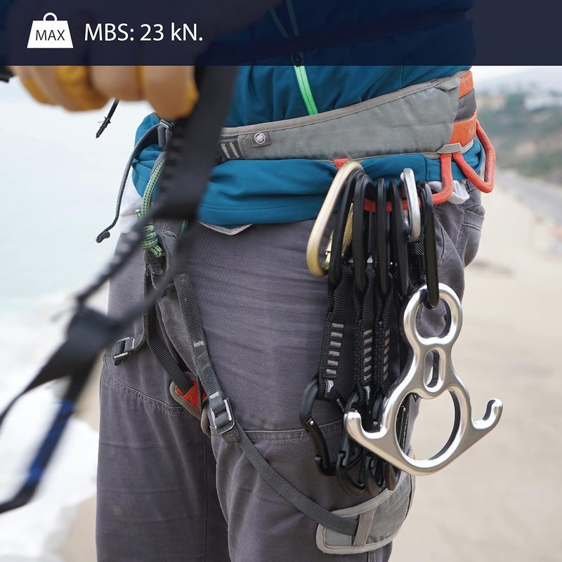 FUSION Straight Gate Carabiner - Black, Supreme Oval-Shaped (FP-9318-3-STK-BLK) - Image 4