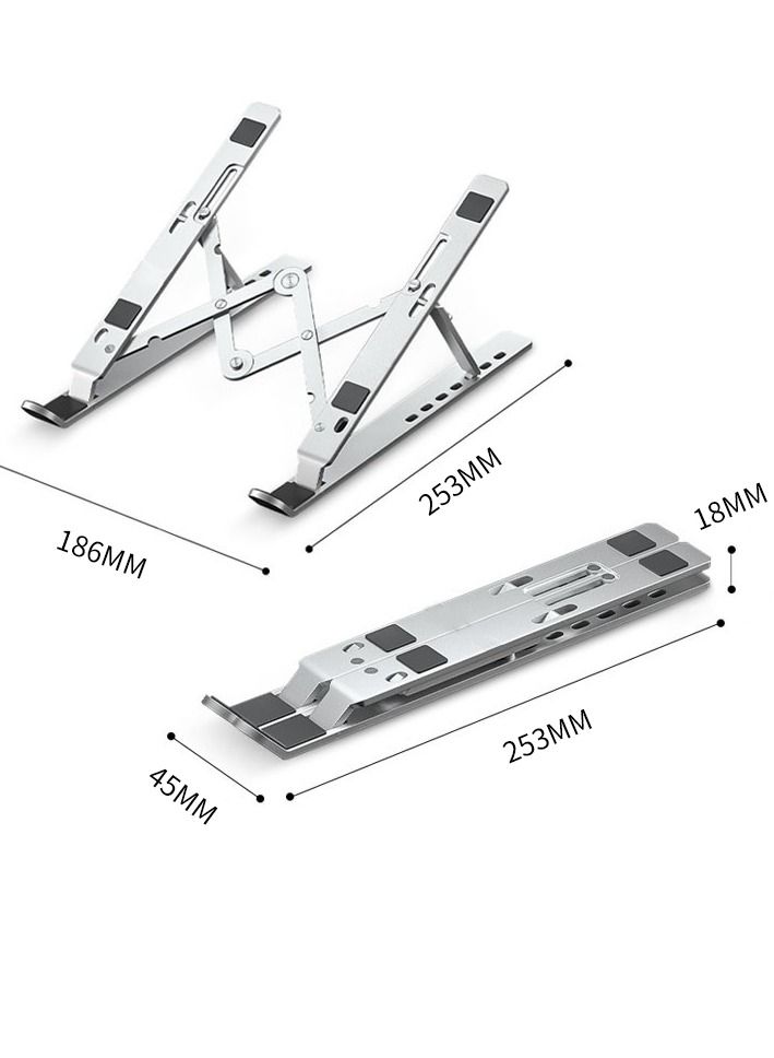 Adjustable Aluminum Alloy Foldable Laptop Stand - Image 3